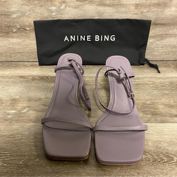 Anine Bing | Invisible Purple Sandals In Violet Size 40 New - Picture 6 of 14